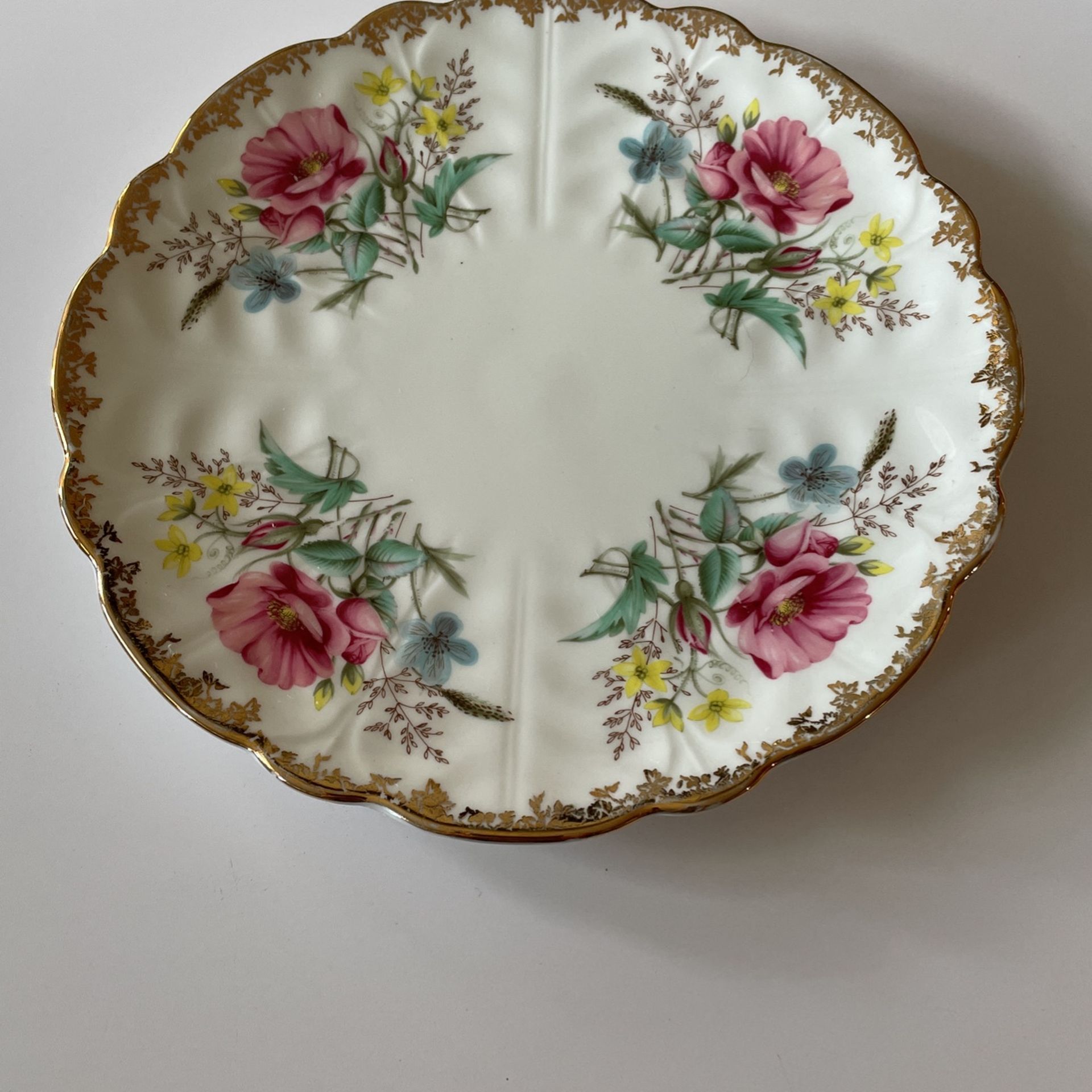 Aynsley England Bone China #28  Plate Gold Trim Rare.