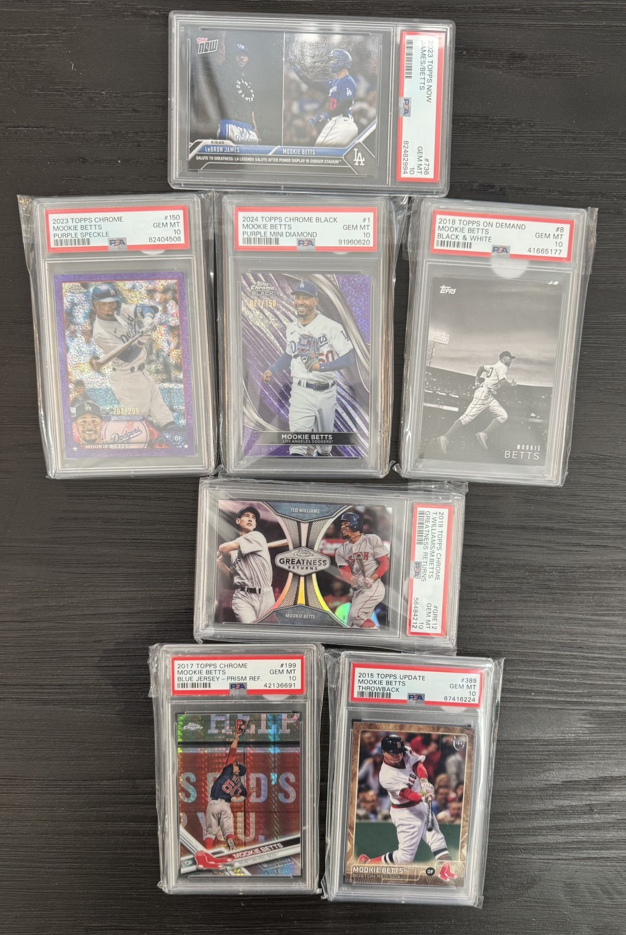 $200 Price Drop Mookie Betts Lot of 7 DODGERS GREAT Future HOF