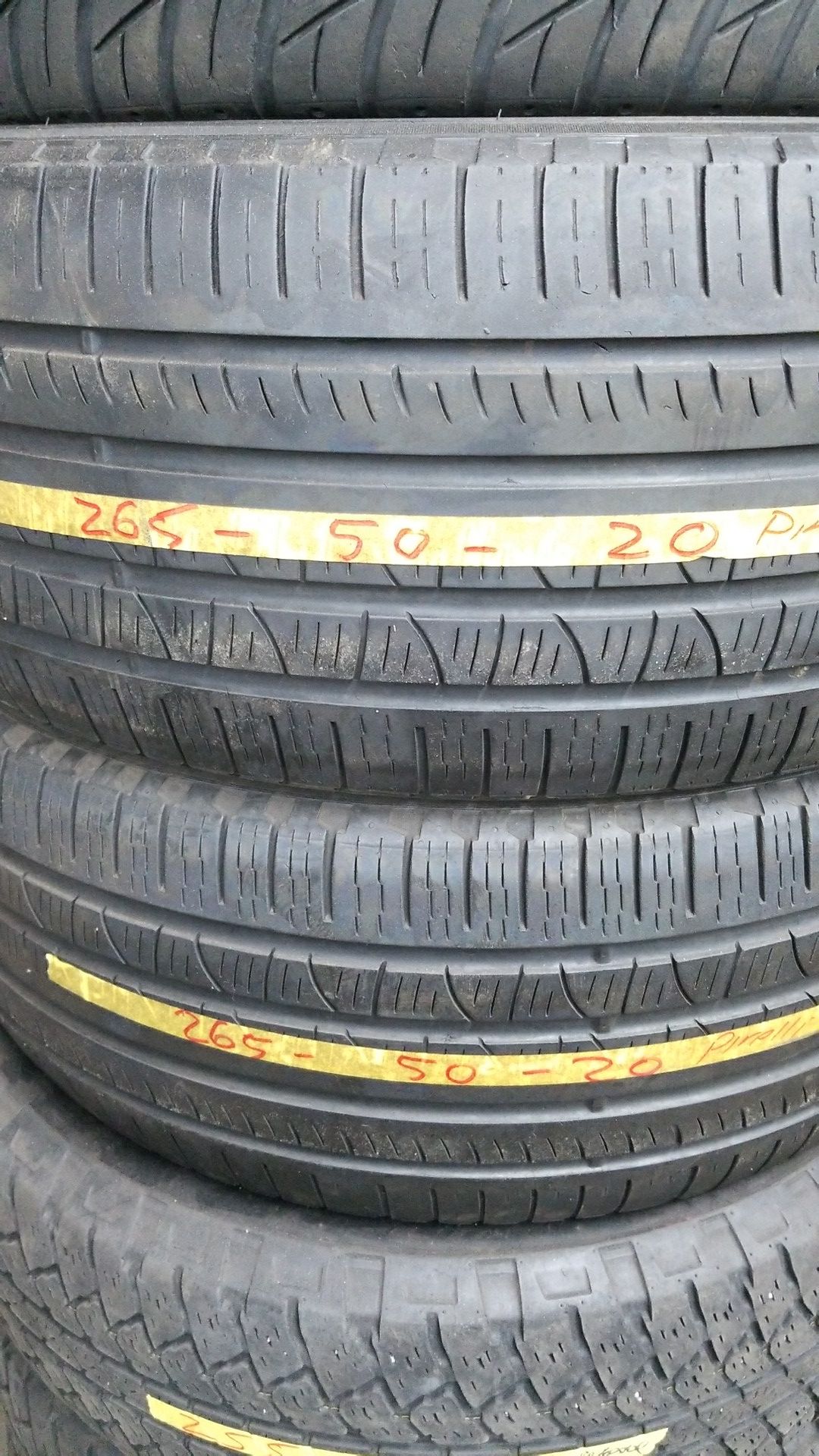 265 50 20 used tires. ONLY 2
