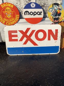 EXXON PORCELAIN DOUBLE SIDED   83 1/2  x 45 1/2 inches $925