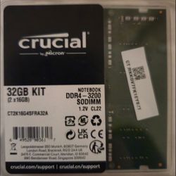 Crucial 32gb DDR4 Ram (16gb X 2)