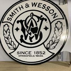 SMITH AND WESSON DOUBLE SIDED FLANGE SIGN
