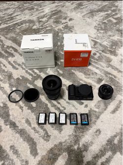 Sony ZV-E10 Bundle + Tamron 11-20mm + Filters + 5 Batteries
