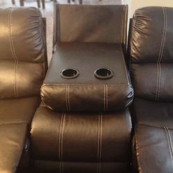 Recliner  Sofa  With Cups Holder 