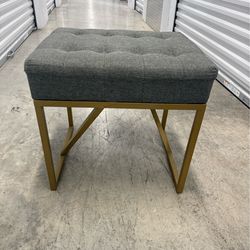Grey & Bronze Ottoman $50
