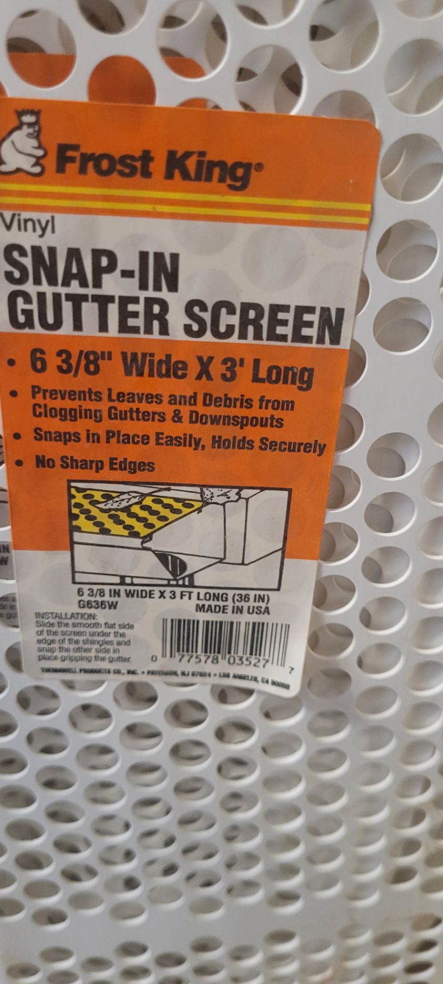 SNAP-IN GUTTER SCREEN