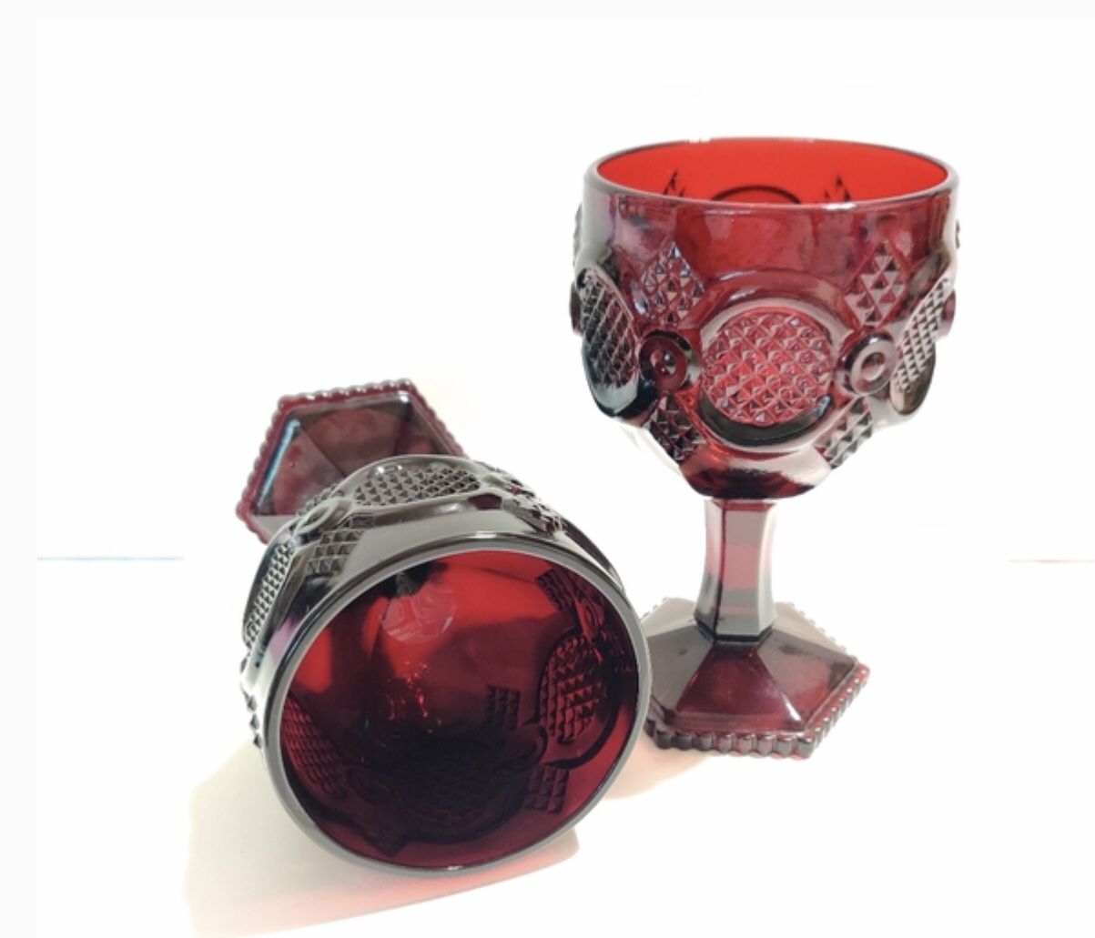 Avon Ruby Red Goblets, Set Of 6