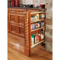 Open Box Rev-A-Shelf Pullout Shelf Organizer for Base Kitchen or Bathroom Cabinets, Wood Filler