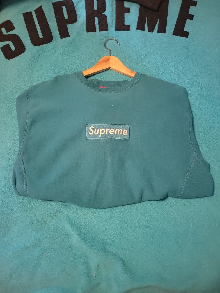 Supreme Box Logo Sweatshirt Royal Blue 2018 XL