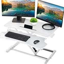 TechOrbits Standing Desk Converter - 32 Inch Adjustable