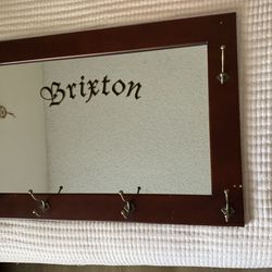 Mirror With Hat Hooks