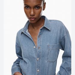 Aaron & Amber Blue Denim Blouse 