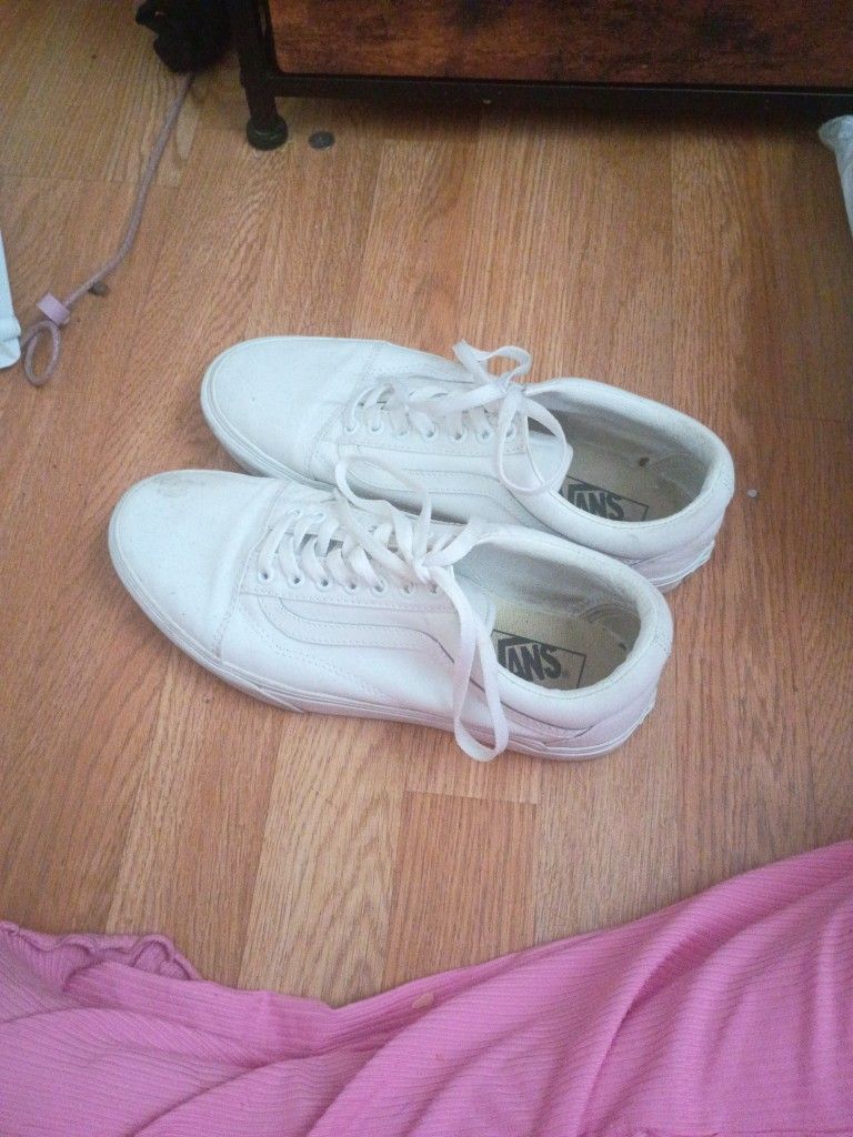 White Platform Vans