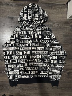 hysteric glamour x supreme all over hoodie