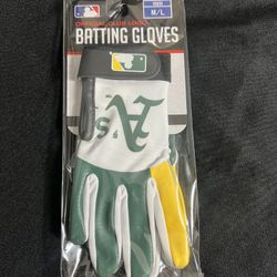 Oakland Athletics Youth  Batting Gloves Size Medium/large
