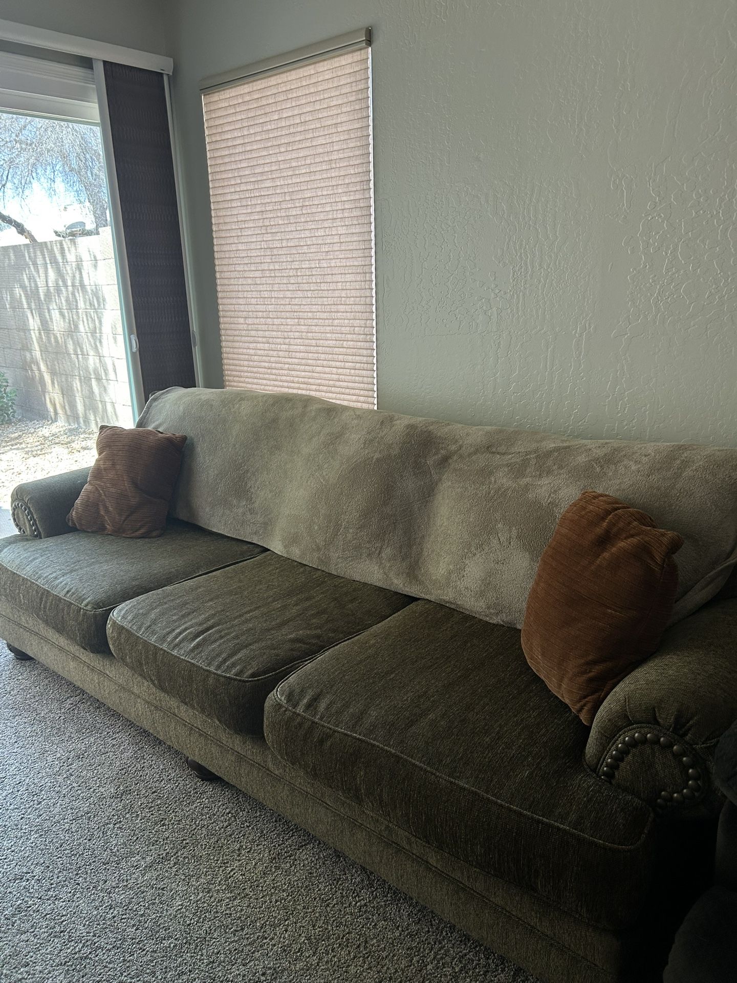 Brown 3 seater Couch (fits 4 comfortably)