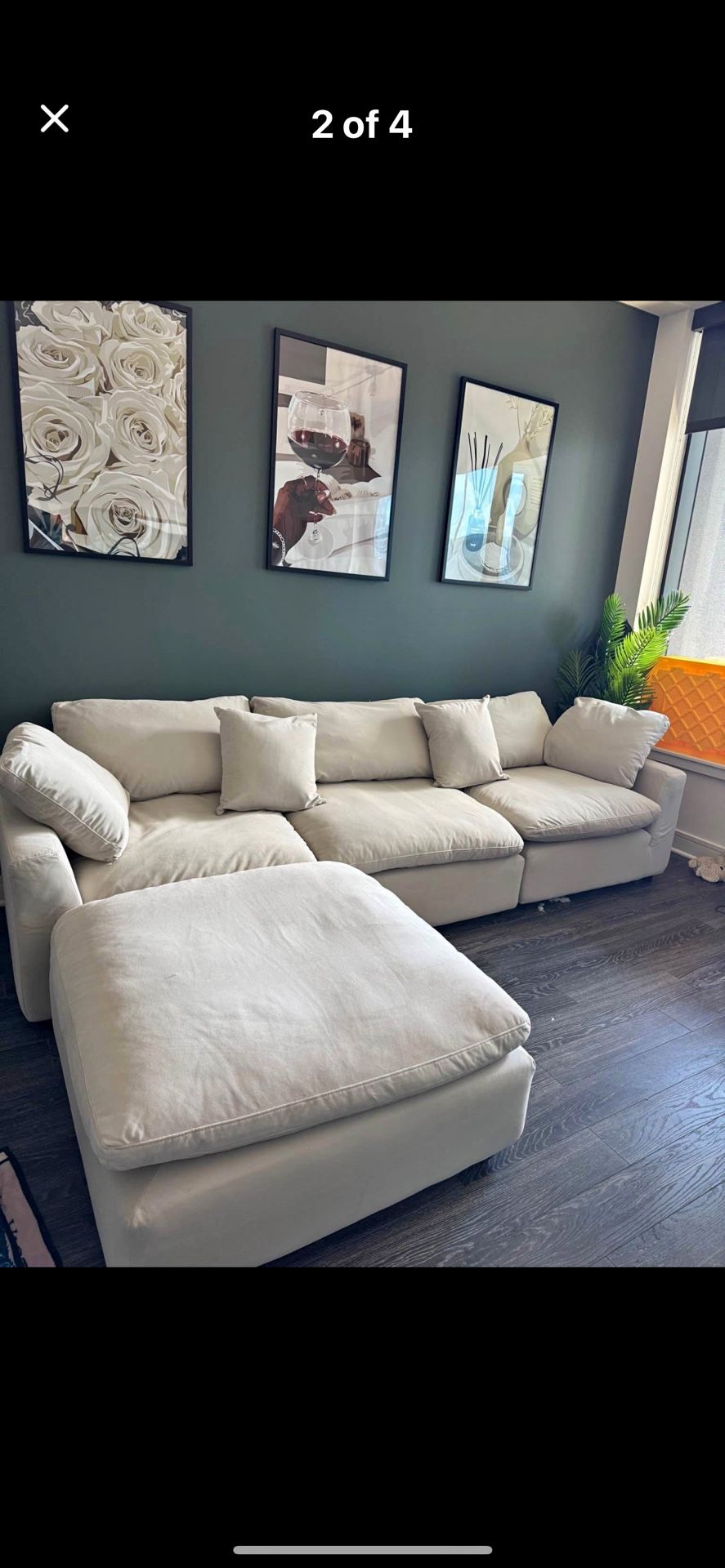 Beautiful New White Cloud Sectional Sofas In Stock