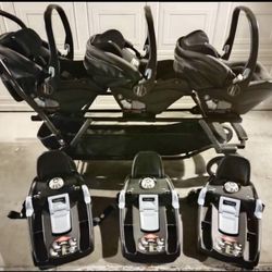 Peg Perego Triplet Stroller & Car seats