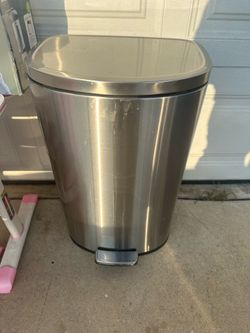 Stainless steel kitchen trash can