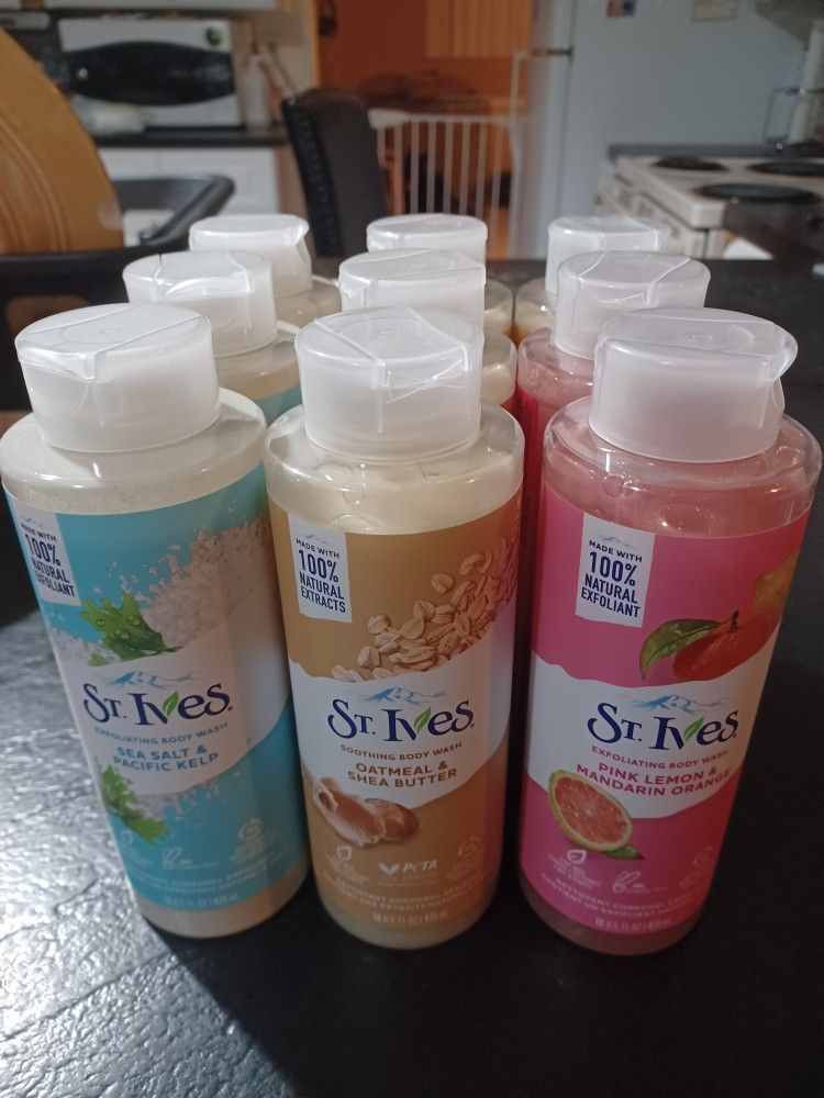 Lot Of 9 St. Ives Body Wash.  All For $15
