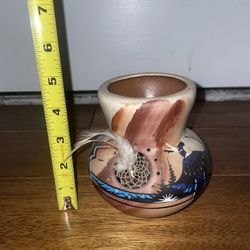 Johnson Navajo Pottery Vase Signed