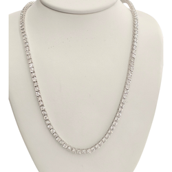 925 Sterling Silver Lab Grown Diamond Tennis Chain 2.8 mm 18 inches