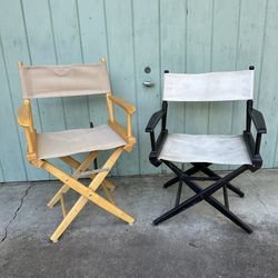 Pair Of Folding Wooden Chairs