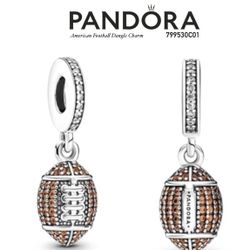 PANDORA American Football Dangle Charm w/box