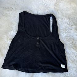 Black Vuori Crop Tank Top