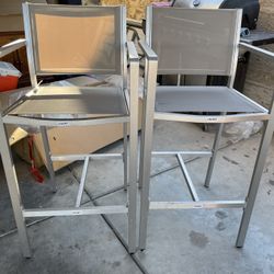 pair of chairs metal 