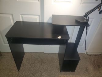 Compact Computer Desk with Keyboard tray.