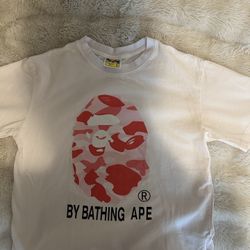 Pink And White Bape Tee