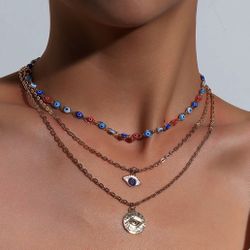 Turkish Evil Eyes Necklaces multilayer For Women