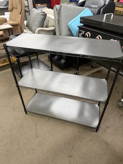 Black 3 Tier NSF Metal Wire Shelving Units with Shelf Liners, 1050lbs Storage Rack with 4 Feet for Kitchen, Utility Room, Warehouse, 48" H x 48" L x 1
