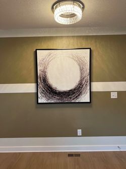 Large Abstract Circle Canvas Wall Art