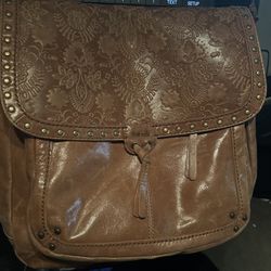 the sak leather embossed floral convertible backpack