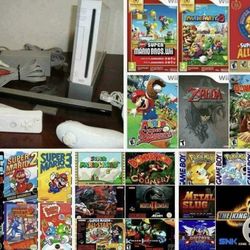 NINTENDO WII with 30 WII Games And 2500 RETRO CLASSIC Games