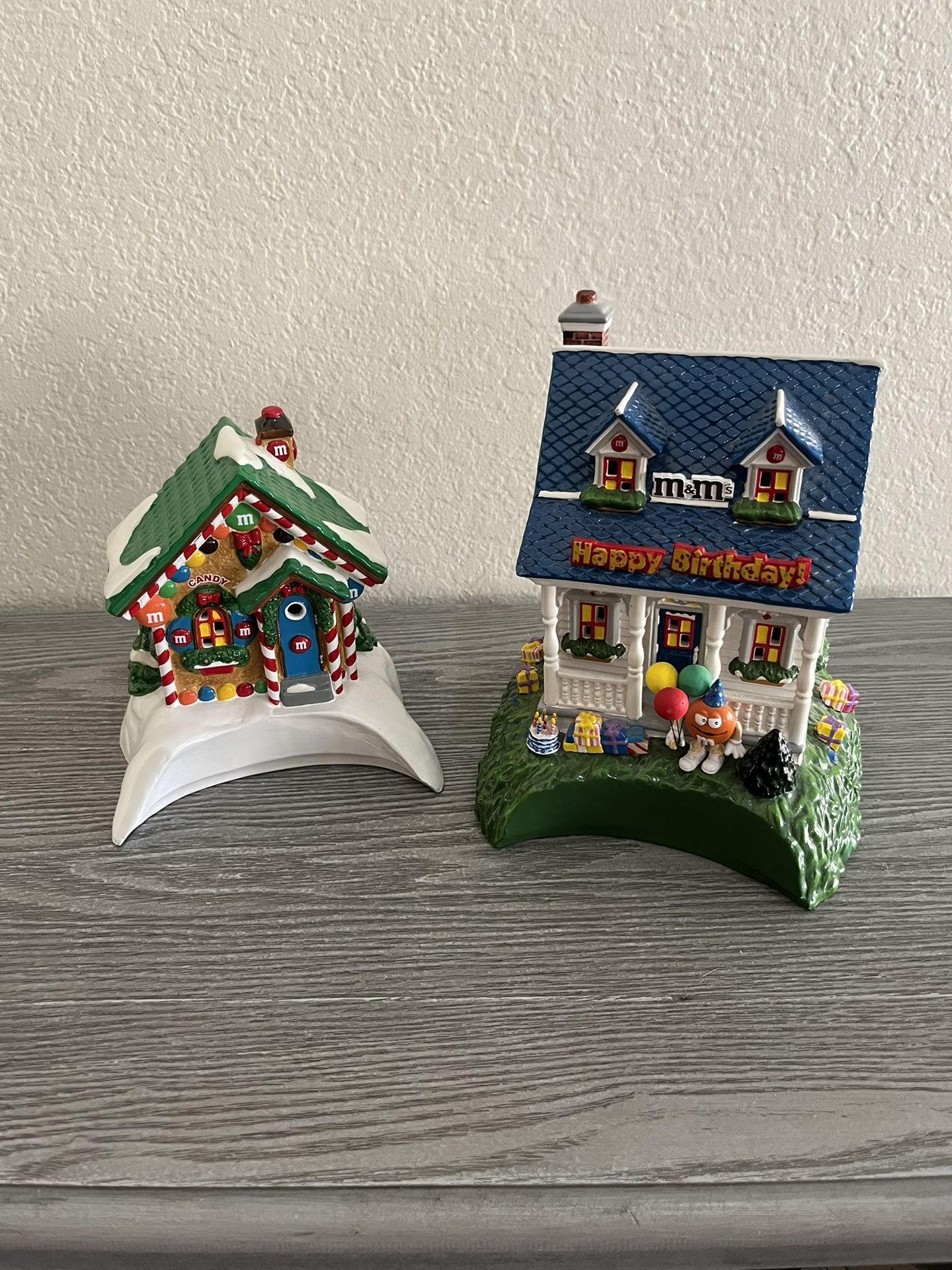 Vintage Department 56 Holiday And Birthday Celebration Candy Bowl Houses