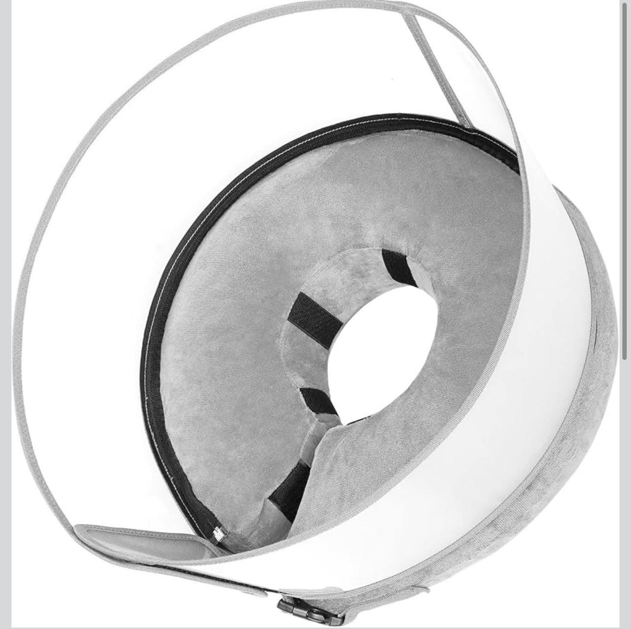 BARKLESS Inflatable Dog Cone, Soft Dog Donut Collar After Surgery, 2-in-1 Inflatable Collar with Detachable Anti-Licking Shield, Patented Donut Cone t