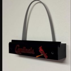 STL (St. Louis) Cardinal Baseball inspired Card Stand Shelf - made for wall - 3D printed Arch and Baseball Trading Cards shelf