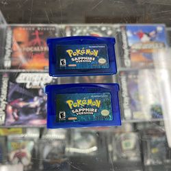 Pokemon Sapphire GBA $110 Gamehogs 11am-7pm