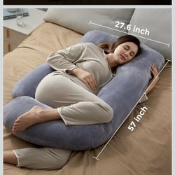 Momcozy Pregnancy Pillows for Sleeping, U Shaped Full Body Maternity Pillow with Removable Cover - Support for Back, Legs, Belly, HIPS for Pregnant Wo