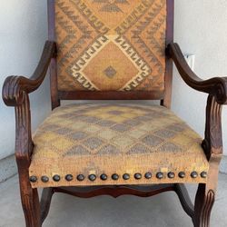 Vtg Wool Kilim Chair 