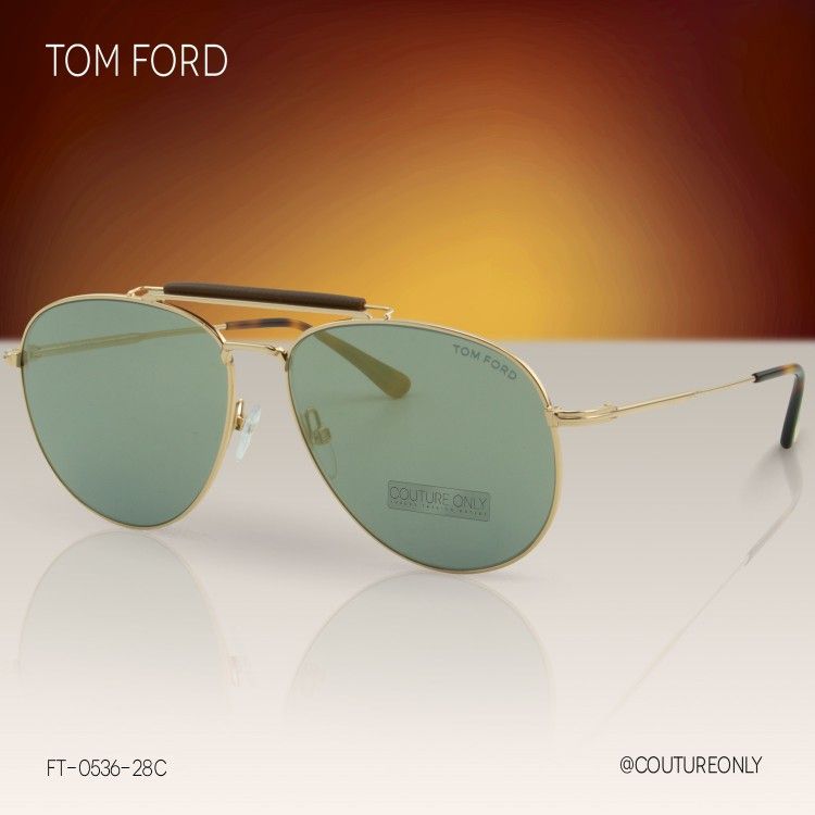 Tom Ford Men Sean FT-0536-28C Sunglasses Gold Aviator Flash Gold Mirrored Gray Lens 2N