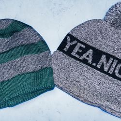 Unisex Knit Beanies Set of Two