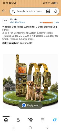 Htcuto Wireless Dog Fence System for 2 Dogs