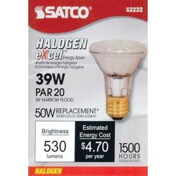 SATCO 39W PAR 20 Halogen Light Bulbs (Pack of 4)