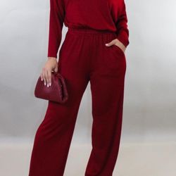 Elegant Red One-Shoulder Jumpsuit – New Boutique Style