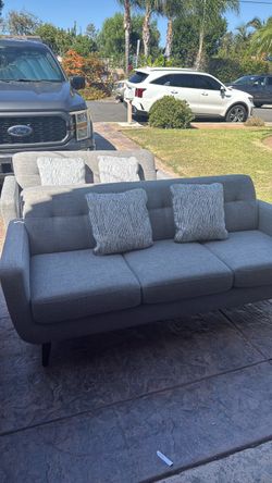 Grey Couch and Love Seat