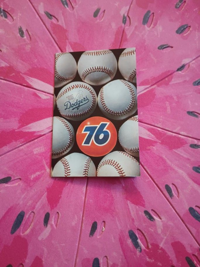 Vintage 1985 Dodgers 76 Gas Game & Special Event Mini Calendar Brochure 2" X 3"